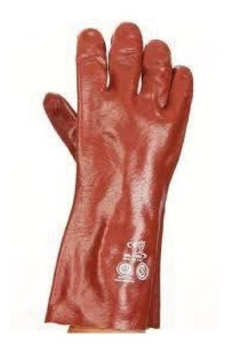 Guantes Pvc Rojo Los Mas Gruesos 35cm Sello Iram Cuot 0