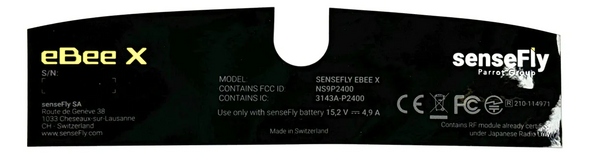 SenseFly eBee X Drone – Incomplete Motor Chassis (Read Description) – Black