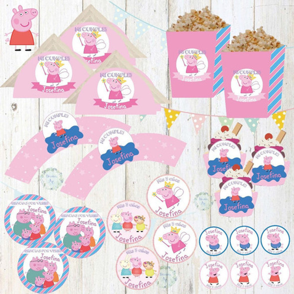Kit Imprimible Cumple Peppa Pig Personalizado 1