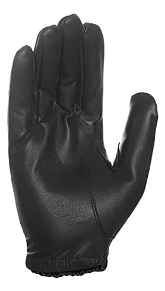 Harssidanzar Guantes De Policía De Cuero Fino Sin Forro Para 1