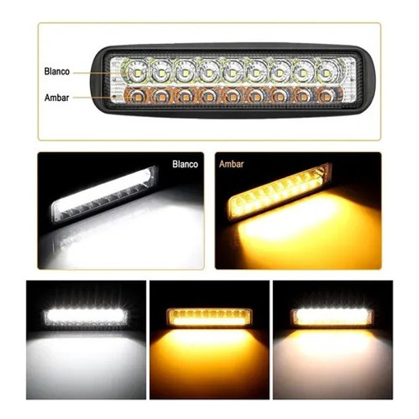 Faro 18 Led 18w Blanco - Ambar Moto Auto Camión Camioneta 1