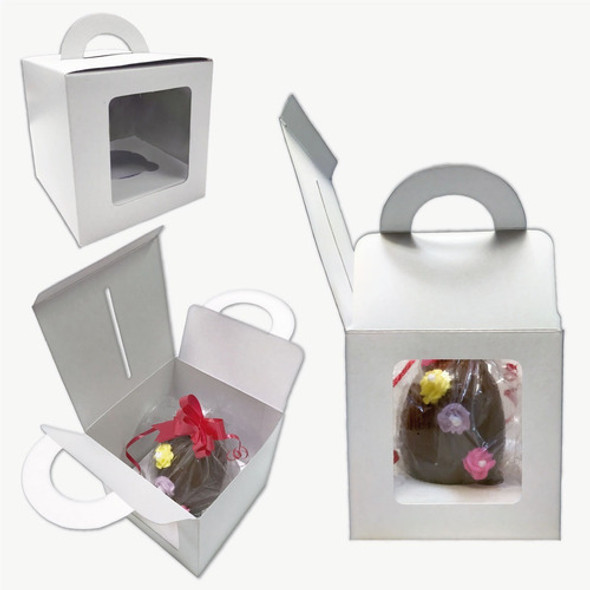 Cajas Para Huevos De Pascua Nº 8 Y 10 Con Ventana Pack X100 0