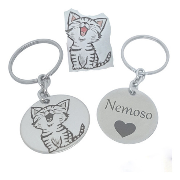 Llavero Dibujo De Tus Hijos O Foto Personalizada Que Desees 0