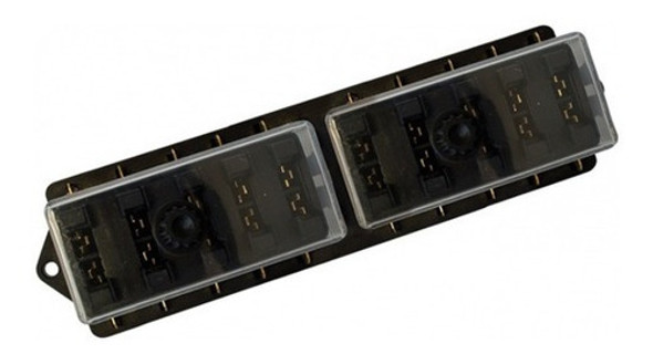 Fusilera Para 10 Fusibles Plano Con Tapa 0