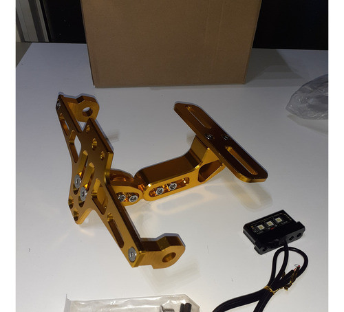Porta Patente Racing Rebatible Con Luz Led Universal 1