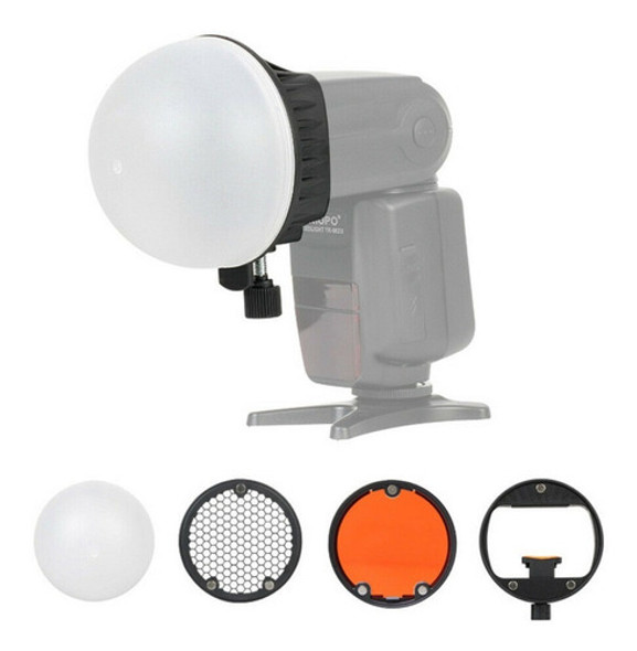 Difusor Domo P/ Flash Panal Abejas Filtros Colores Magnetico 0