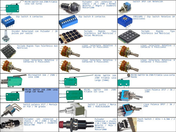 Microswitch 16a 250v Leva Larga Con Rueda-p 1