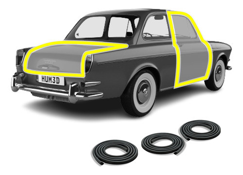 Combo Burletes De Puerta Y Baúl Vw 1500 Rural + Regalo 0