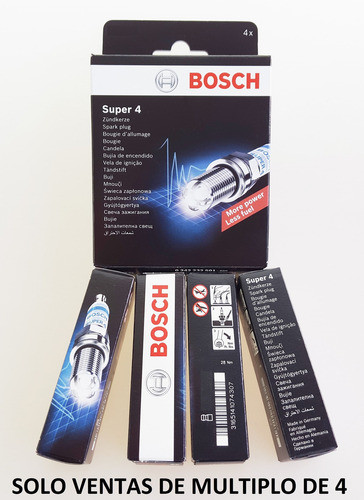 Bujia Bosch Super 4 Rosca Larga 17 Mm Hexagono Chico 1