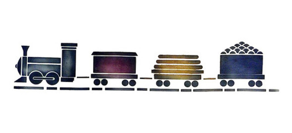 Designer Stencils Train Con Plantilla De Grado Alimenticio T 1