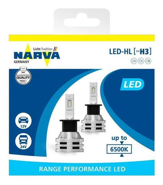Lámparas Led Hl Narva H3 Pack X2 6500k 1