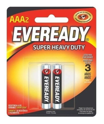 20 Pilas Aaa Triple A Eveready Super Heavy Duty Blister X 2 0
