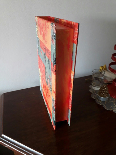 Caja Libro En Madera Con Decoupage 1