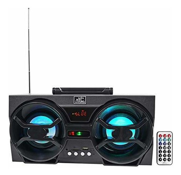 Nyc Acustica Npb3 Dual 30 W Altavoz Boombox Bluetooth Con Pu 0