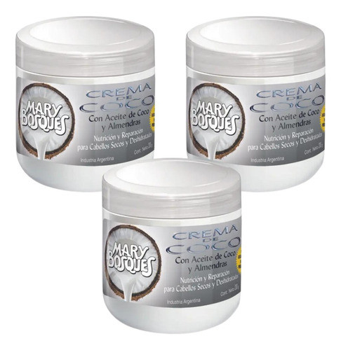Mary Bosques Crema De Coco Y Almendras 200 G X 3 0