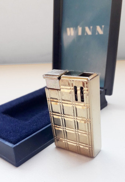 Antiguo Encendedor Winn Dorado Korea 38x23x08 Cm - No Anda 0