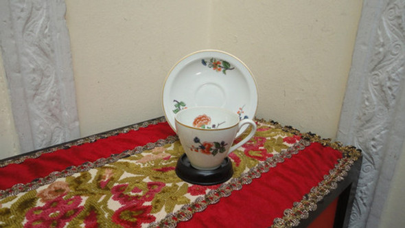 Taza Cafe Porcelana De Belgica Con Flores De Coleccion Veala 1
