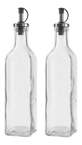 Set X Aceitera Y Vinagrera En Vidrio Bar Resto 1