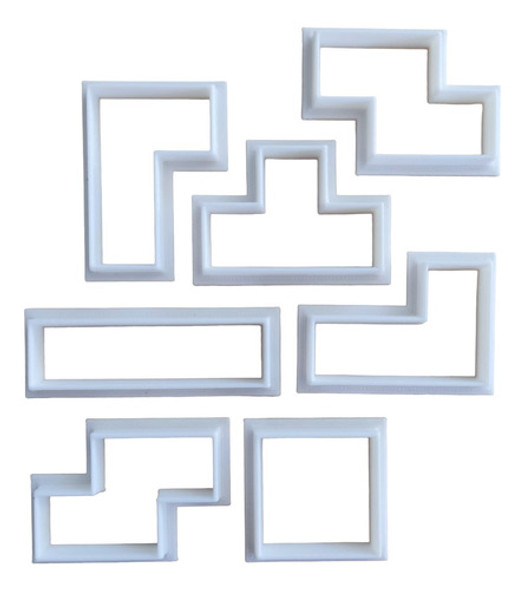 Cortantes Galletas Cerámica Porcelana Fondant Tetris 0