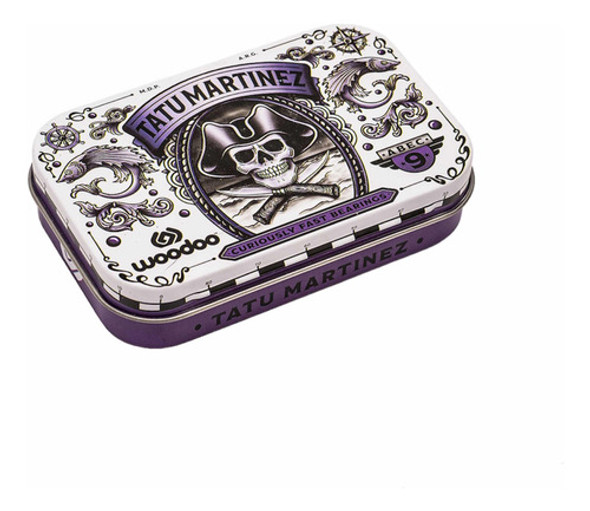 Kit 8 Rulemanes Skate Woodoo Tatu Martinez ¡abec-9! Violetas 1