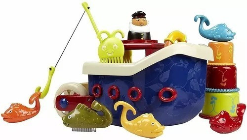 Juego Baño Para Bebe Barco De Agua Fishn Splish Battat 0