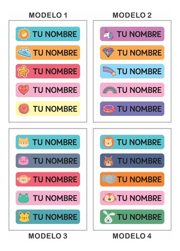 Etiquetas Personalizadas Para Escolares - Utiles - Objetos 0
