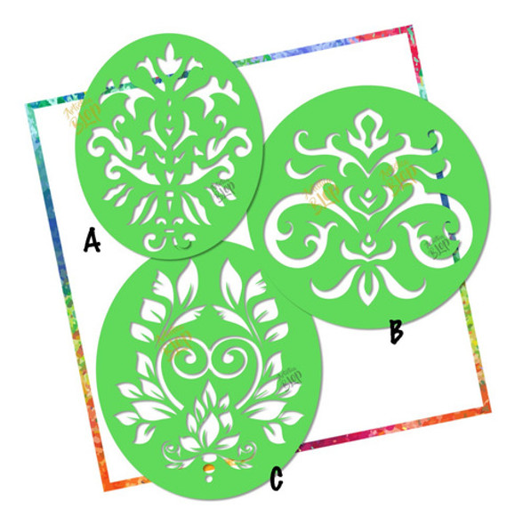 Pack Stencils Ornamentales Vintage Ideal Pincel Taponador 0