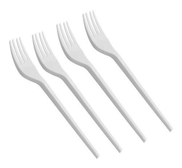 Tenedor Plástico Blanco Descartable Caja 1000u 1