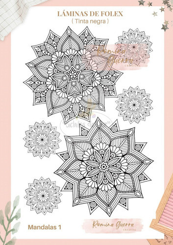 Folex Impreso Romina Guerra 25x35 Mandala 1 Color Negro 0
