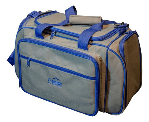 Bolso De Picnic Bamboo Camping Para 4 Personas Con Cubiertos 0