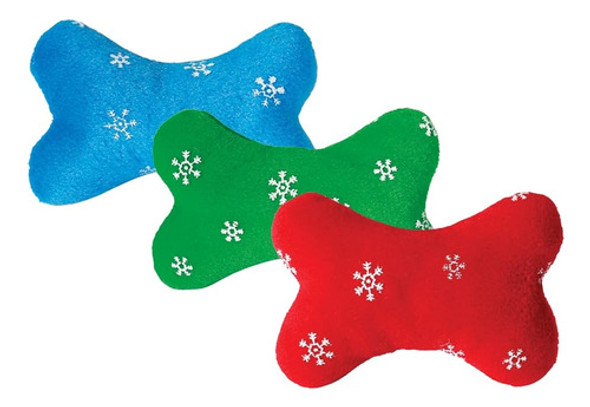 Juguetes Para Perros Zanies Plush Blizzard Bones, Grandes, R 1