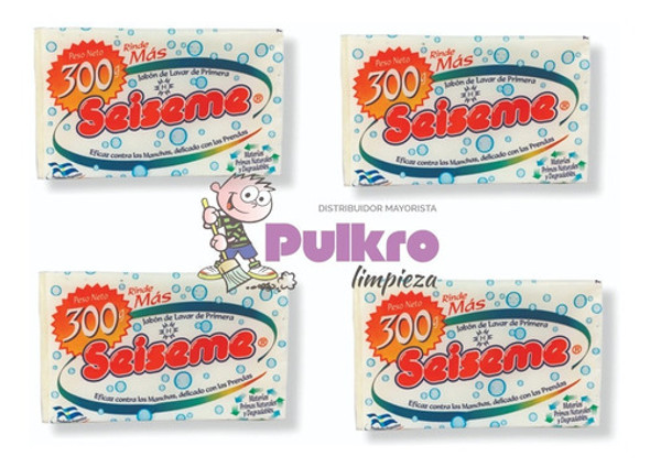 Jabon Blanco Pan Seiseme 300grs, Pack X 4 Unidades Rinde Mas 0
