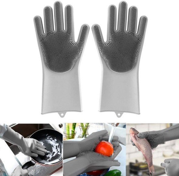 Packx 2 Guantes Silicona Esponja Lavaplatos, Cocina, Mascota 1