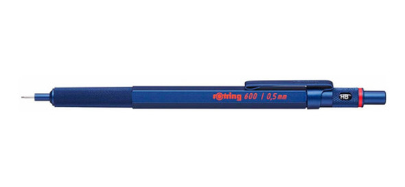 Portaminas 0.5mm Rotring 600 Hb Blue All Metal Body Hexagona 0