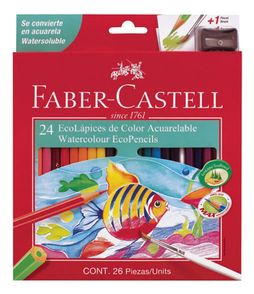 Lapices Faber De Color Acuarelables Escolares X24 0
