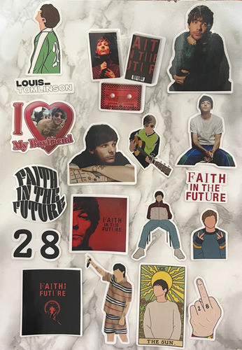 18 Stickers Vinilo Calcos Louis Tomlinson 0