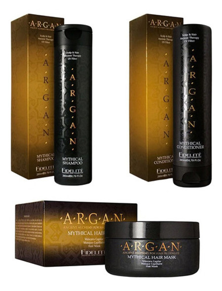 Fidelite Mythical Argan Shampoo Acondicionador Mascara 250ml 0