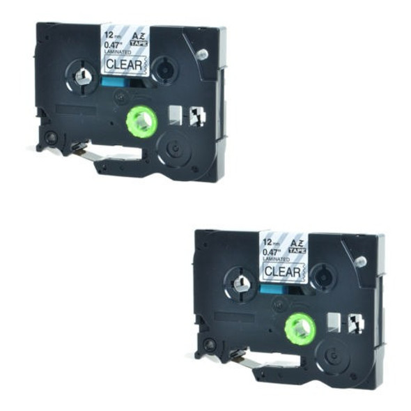 Negro De Alta Calidad 2 En Etiqueta Clara Cinta 12mm Tz-131 0