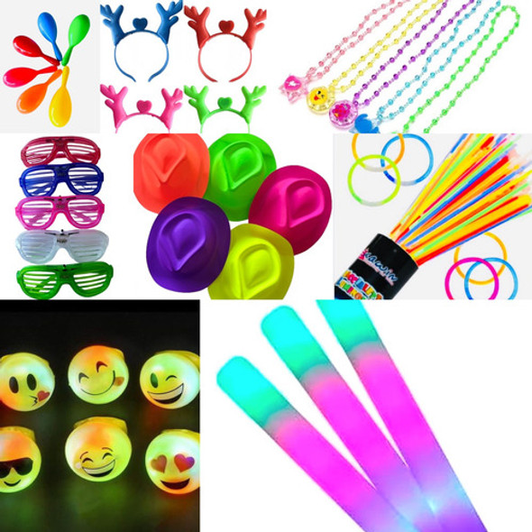 Cotillón Luminoso- Flúo Pack 50 Personas 149 Artículos 0