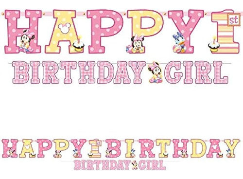 Amscan Minnie Mouse 1st Birthday Jumbo Letter Birthday Banne 0
