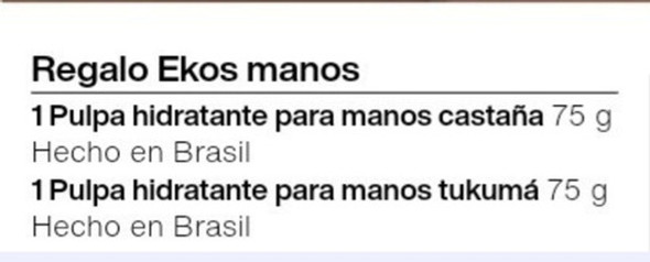 Natura Ekos Crema Manos Castaña 75g + Tukuma Veroberts 1