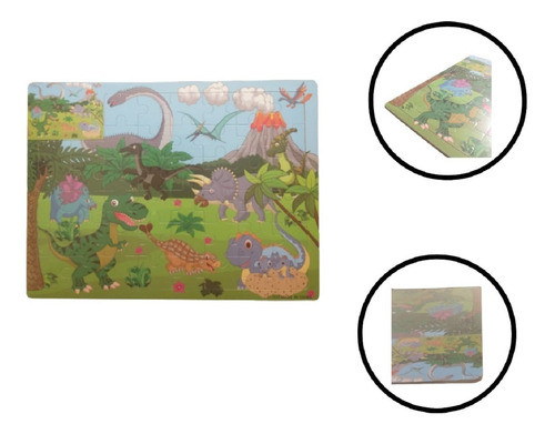 Rompecabezas Artesanal Niños Madera 44 Piezas 30 Cm X 22 Cm 0