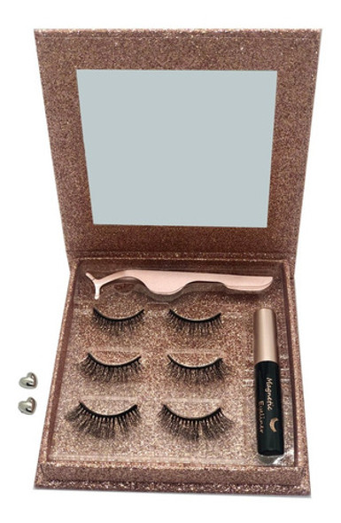 Pestañas Magnéticas 3 Modelos Delineador Magnético Pink Full 0