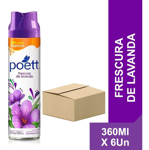 Poett Desodorante Ambiente Lavanda 360ml X 6un 1