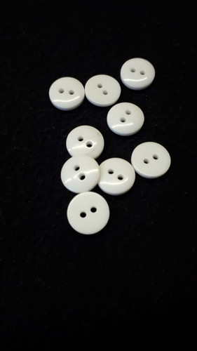 Boton Camisero Sastre Lenteja Blanca Brillo T18 11mm X500 U 0