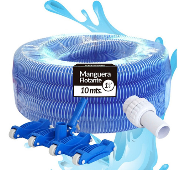 Kit Limpieza Vulcano: Limpiafondo + Manguera 10mt. + Acople 0