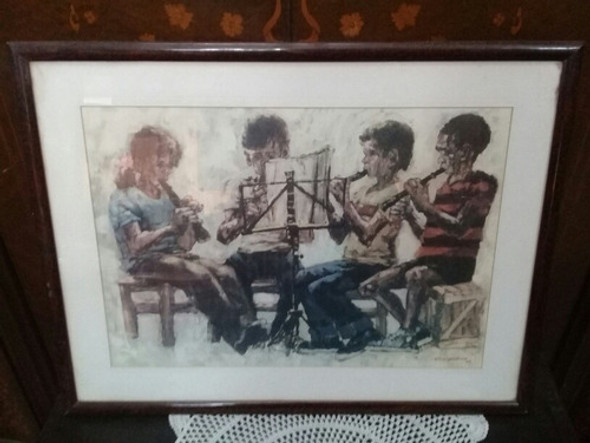 Cuadro Lámina Oleografia De G. Chávez 1