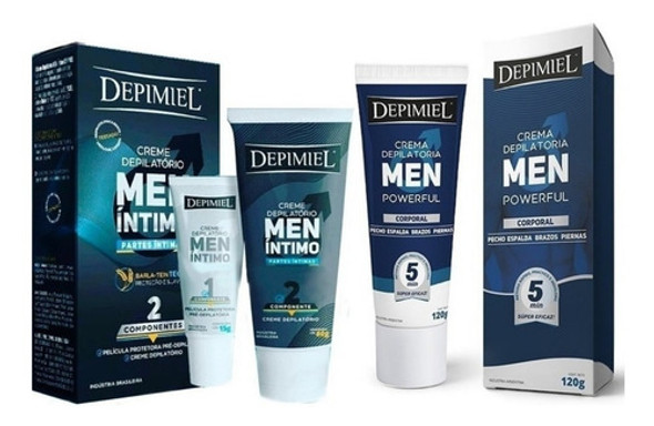 Kit Depilatorio Depimiel Crema Hombre Corporal+parte Íntima 0