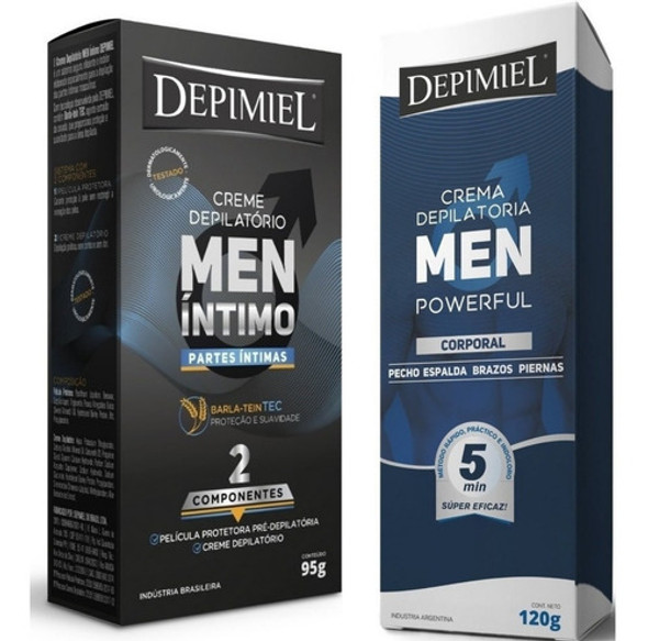 Kit Depilatorio Depimiel Crema Hombre Corporal+parte Íntima 1