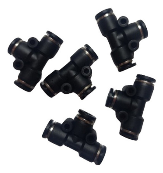 Acople Rapido Automatico Tee Tubo 1/4 X 5 Unidades 0